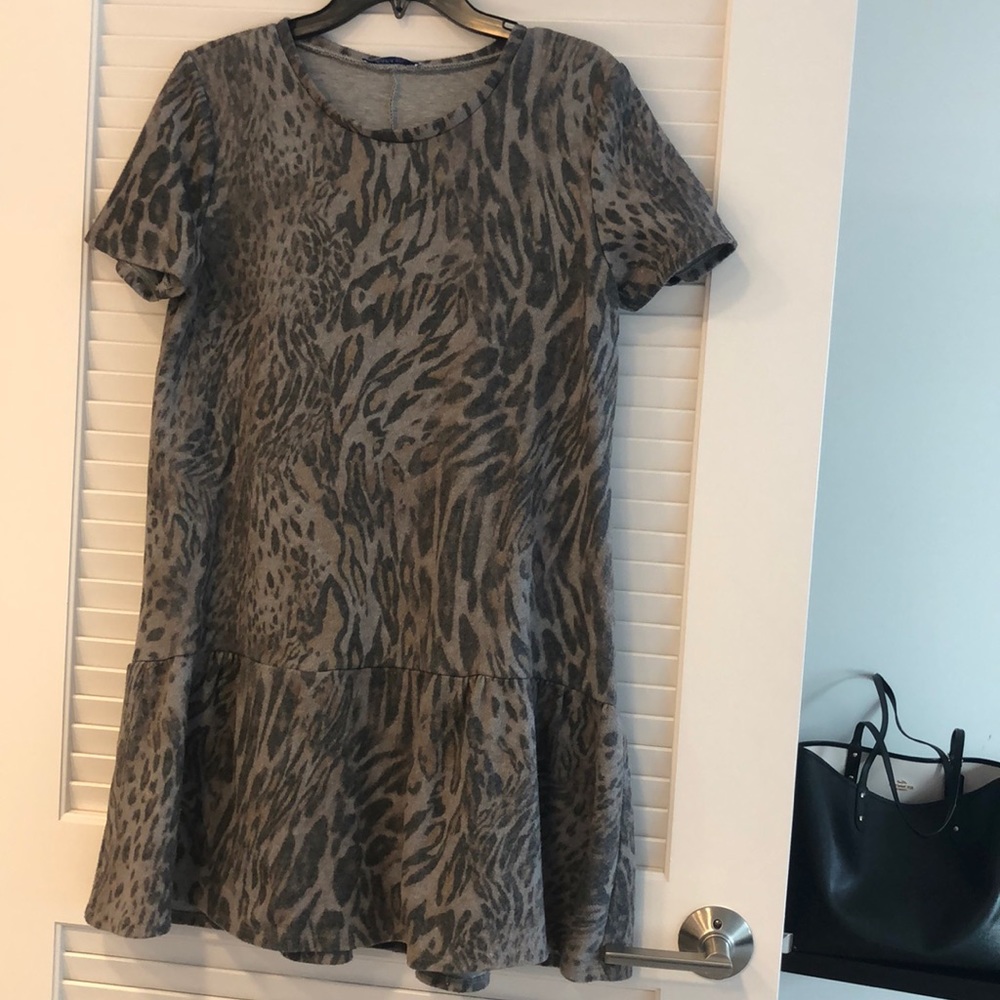 Leopard print mini dress from Zara